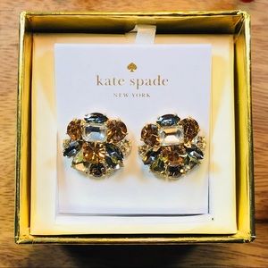 ♠️✨ NEW Kate Spade Crystal Sparkly Earrings Gold